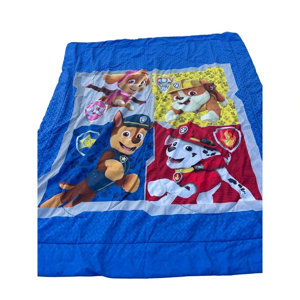 Nickelodeon Paw Patrol Comforter Blue Chase Marshall Kids Reversible